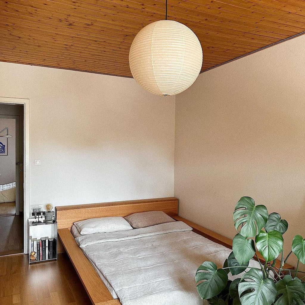 Solara Pendant Lamp Bamboo Washi Paper Round