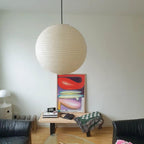 Solara Pendant Lamp Bamboo Washi Paper Round