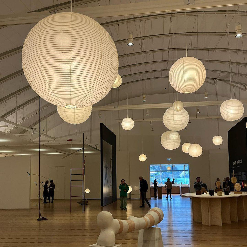 Solara Pendant Lamp Bamboo Washi Paper Round