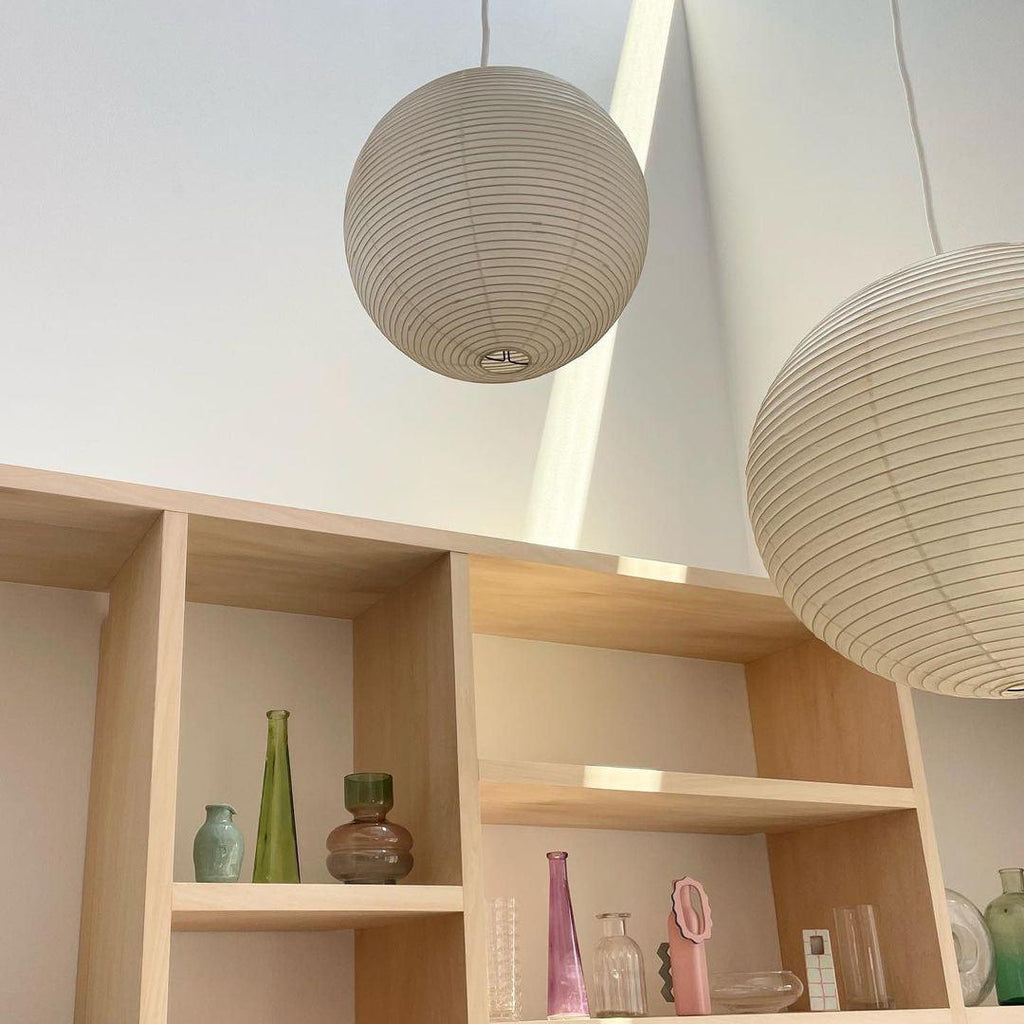 Solara Pendant Lamp Bamboo Washi Paper Round