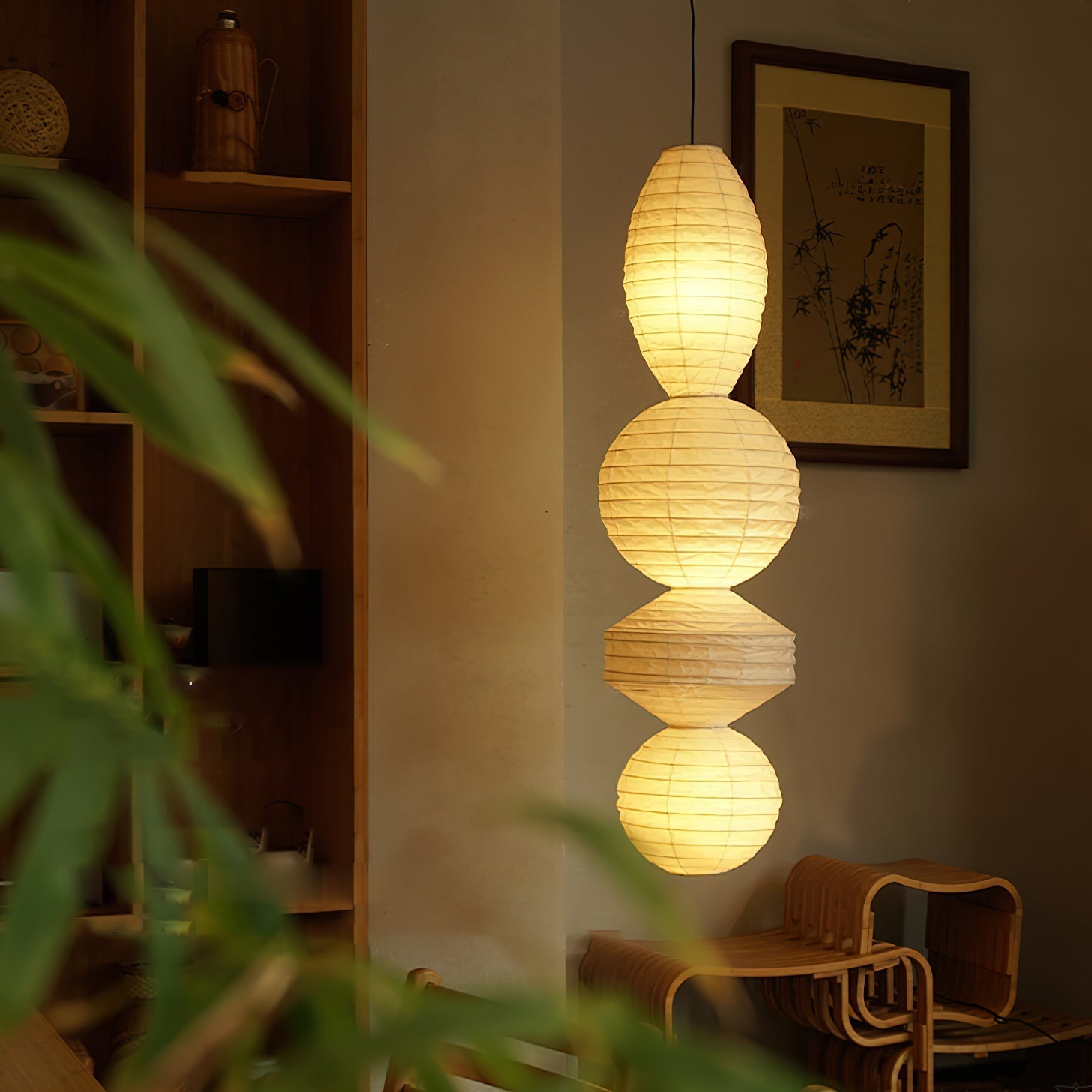 Ritta  Paper Lantern Pendant Light Wabi-sabi