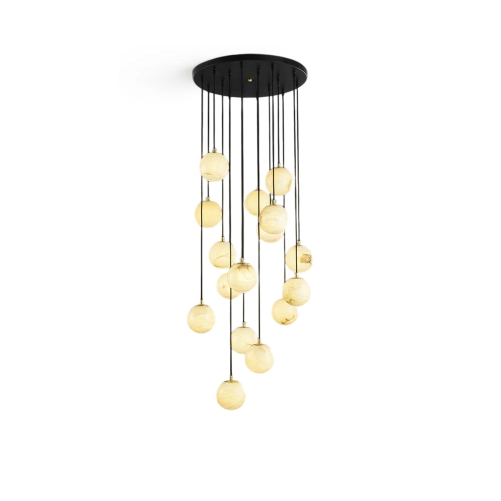 Goose Chandelier Alabaster Balls Cluster
