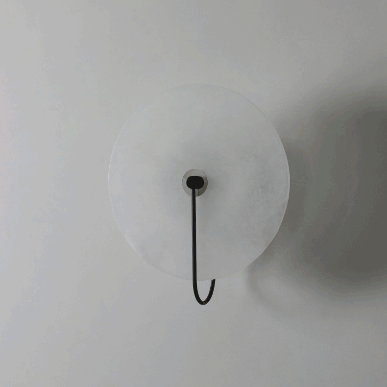 Elaris Alabaster Globe Wall Lamp