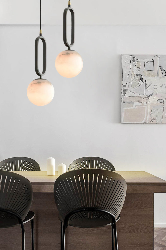 Gloruvyd Minimalist Ball  Alabaster  Pendant Light