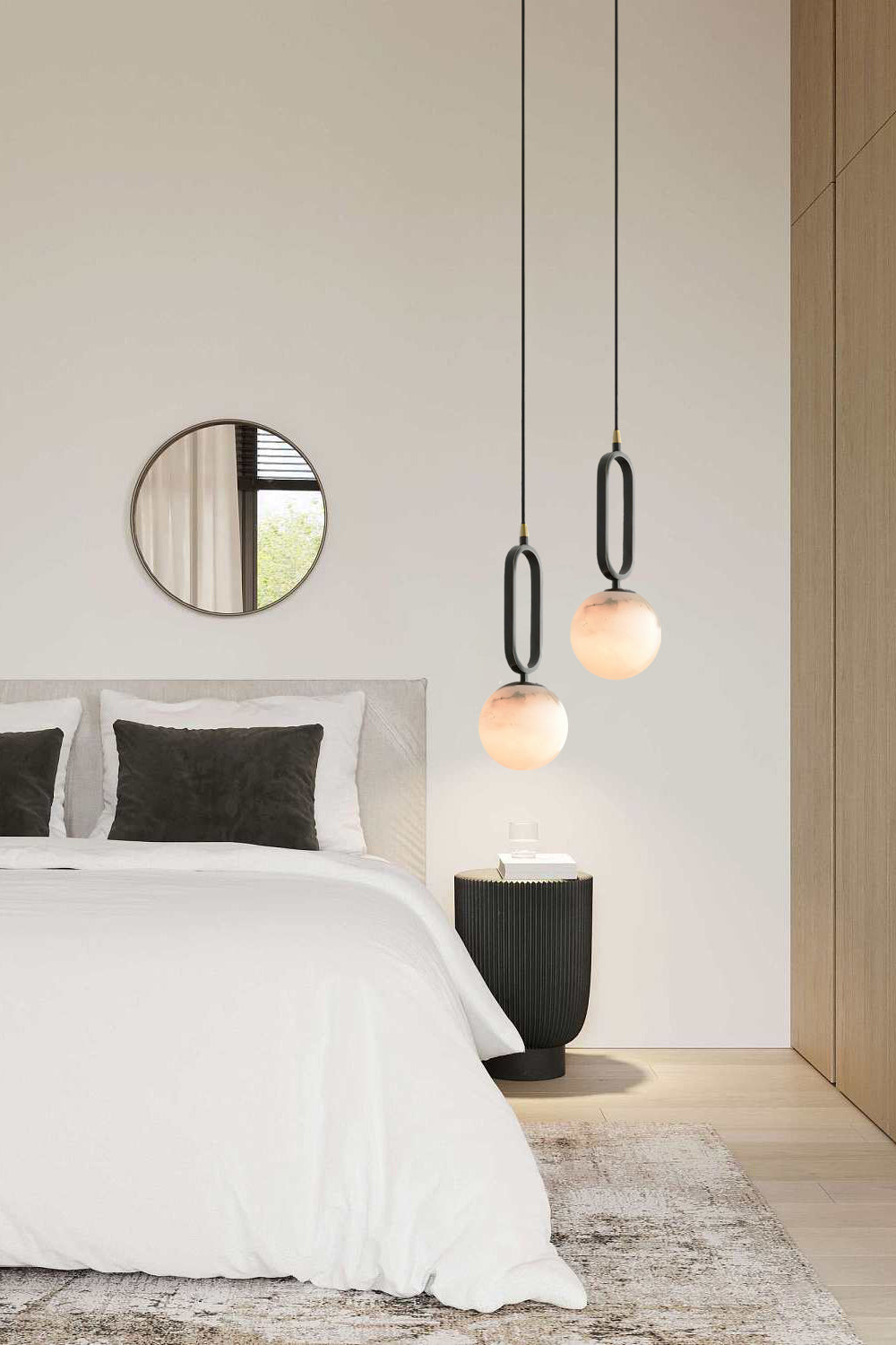 Gloruvyd Minimalist Ball  Alabaster  Pendant Light