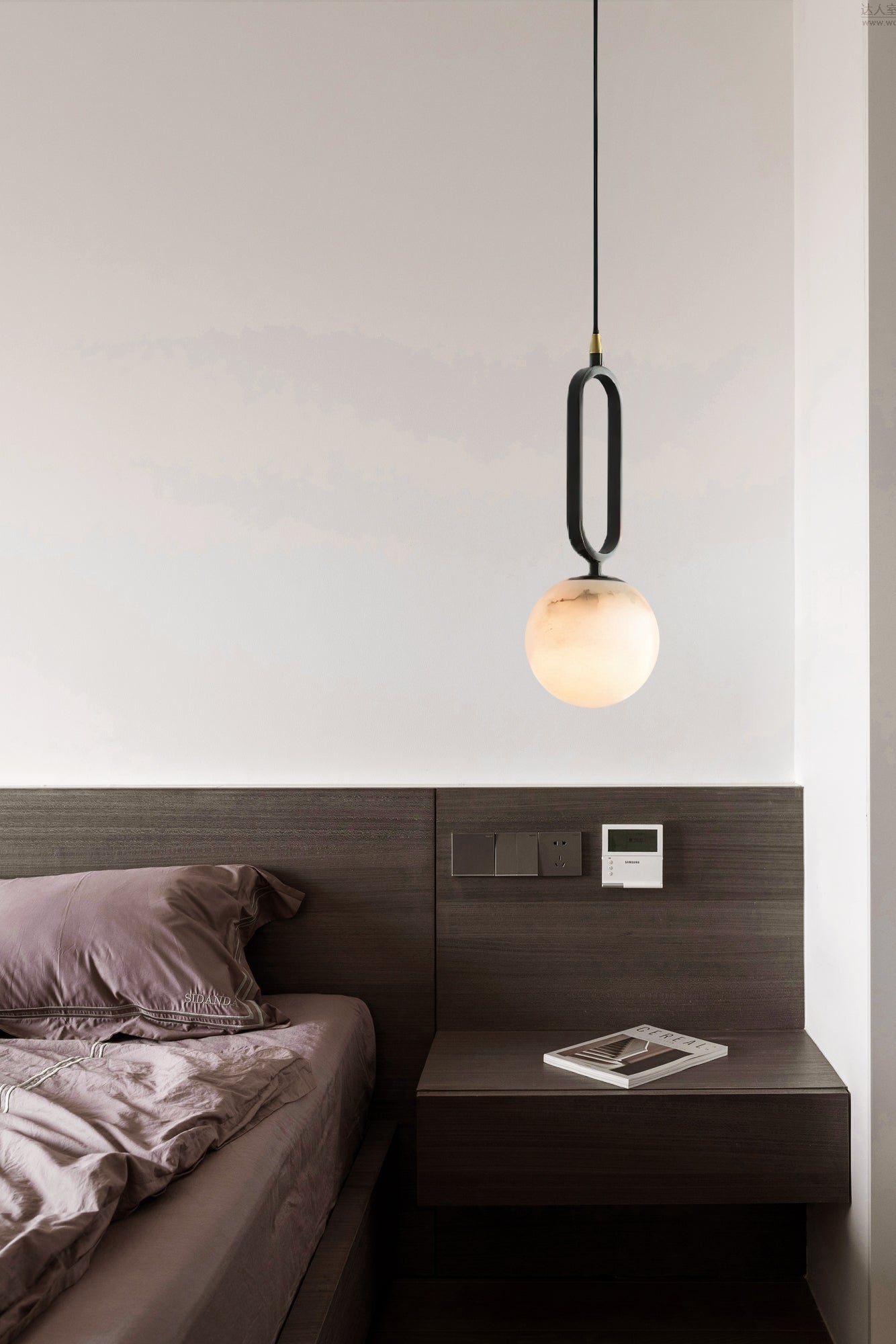 Gloruvyd Minimalist Ball  Alabaster  Pendant Light