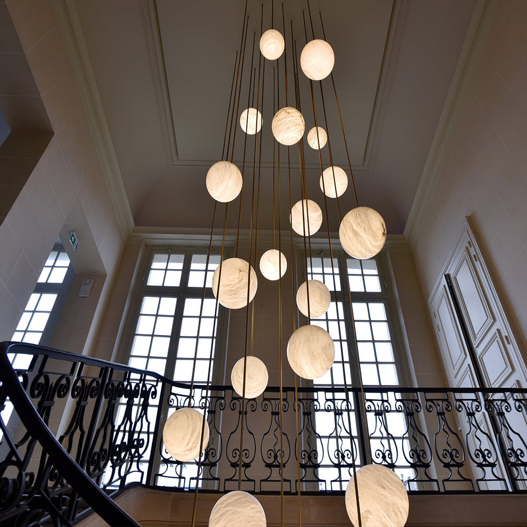 Goose Chandelier Alabaster Balls Cluster