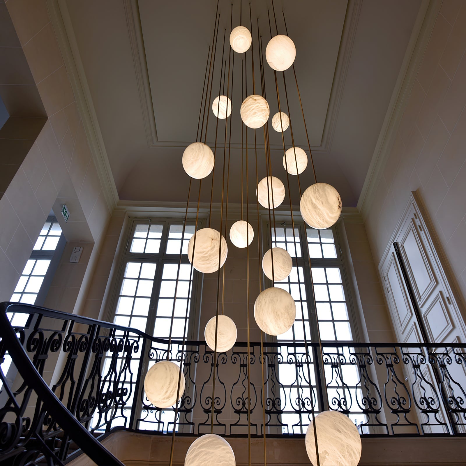 Goose Chandelier Alabaster Balls Cluster