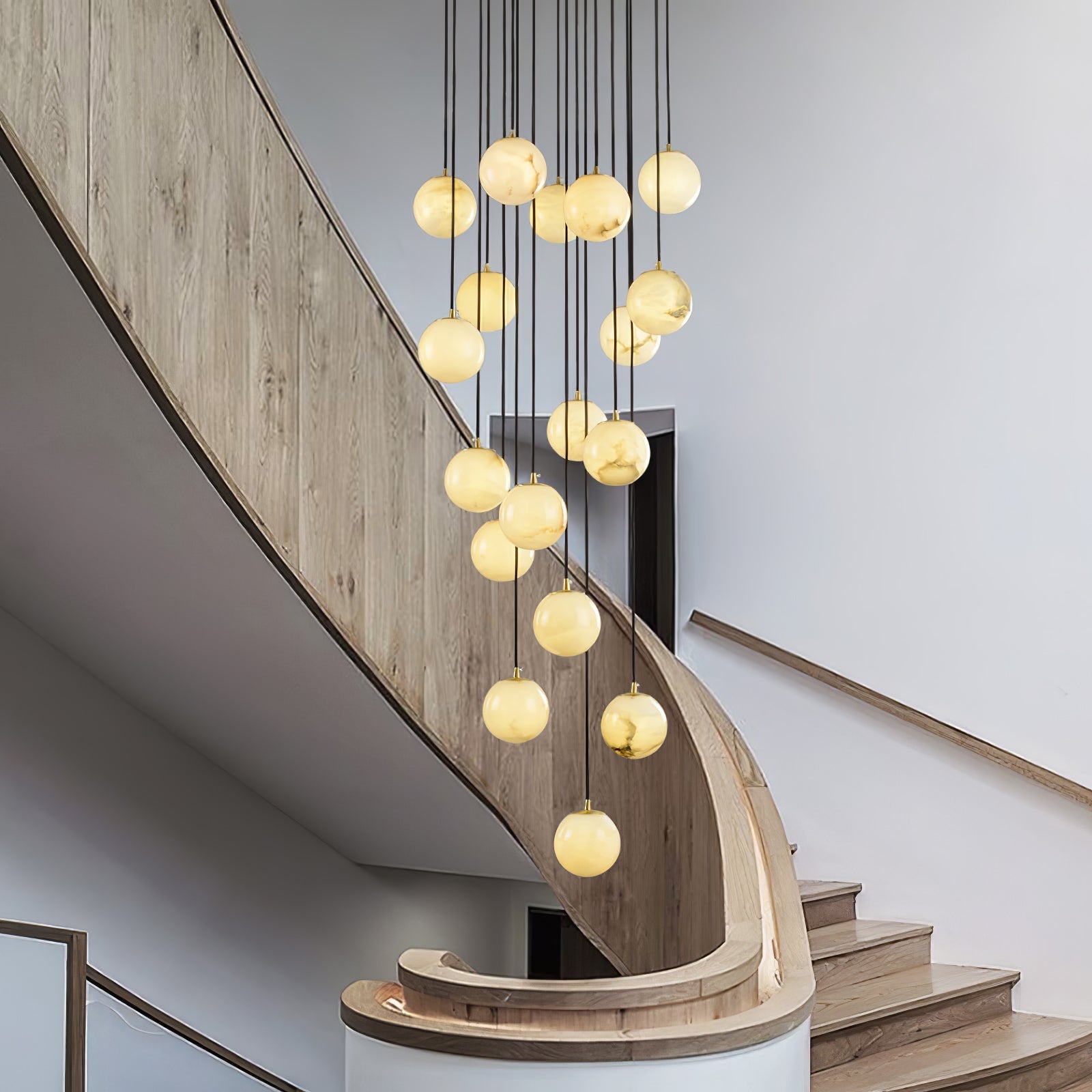 Goose Chandelier Alabaster Balls Cluster