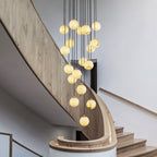 Afralia Balls Alabaster  Modern Cluster Chandelier