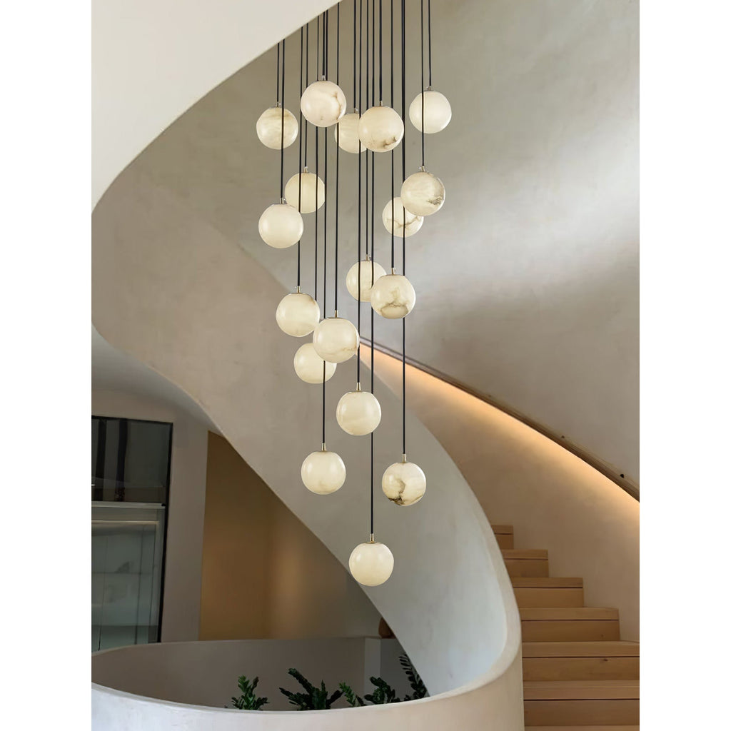 Afralia Balls Alabaster  Modern Cluster Chandelier