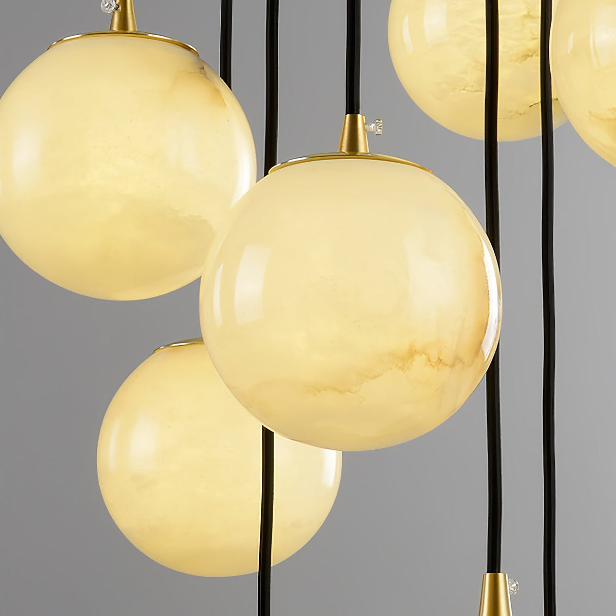 Goose Chandelier Alabaster Balls Cluster
