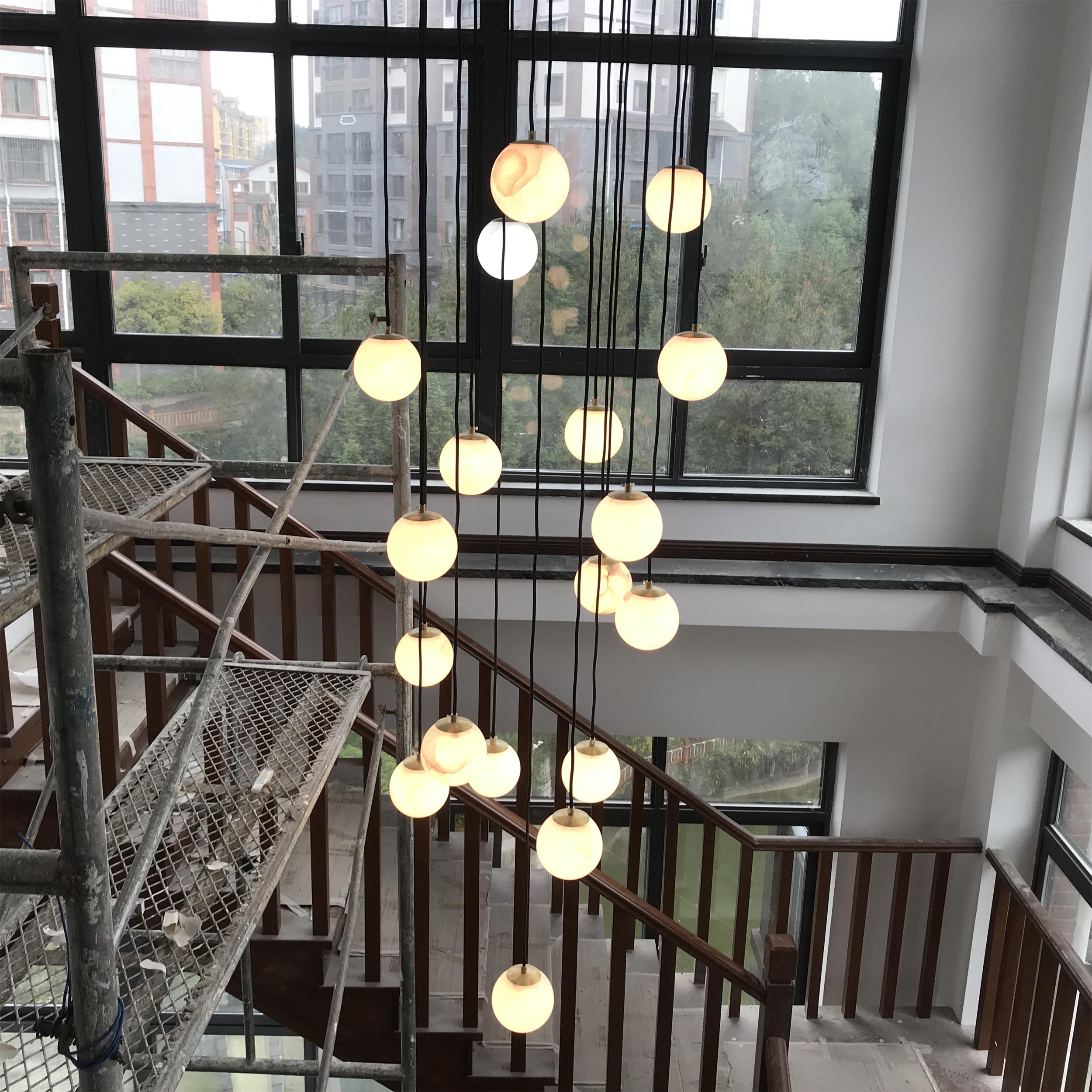 Afralia Balls Alabaster  Modern Cluster Chandelier