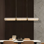 Eira Minimalist Alabaster Linear Pendant Light