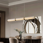 Eira Minimalist Alabaster Linear Pendant Light