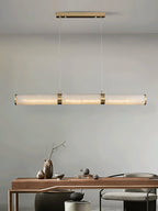 Eira Minimalist Alabaster Linear Pendant Light