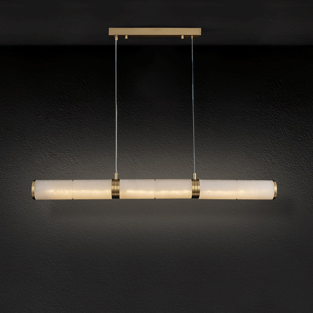 Eira Minimalist Alabaster Linear Pendant Light