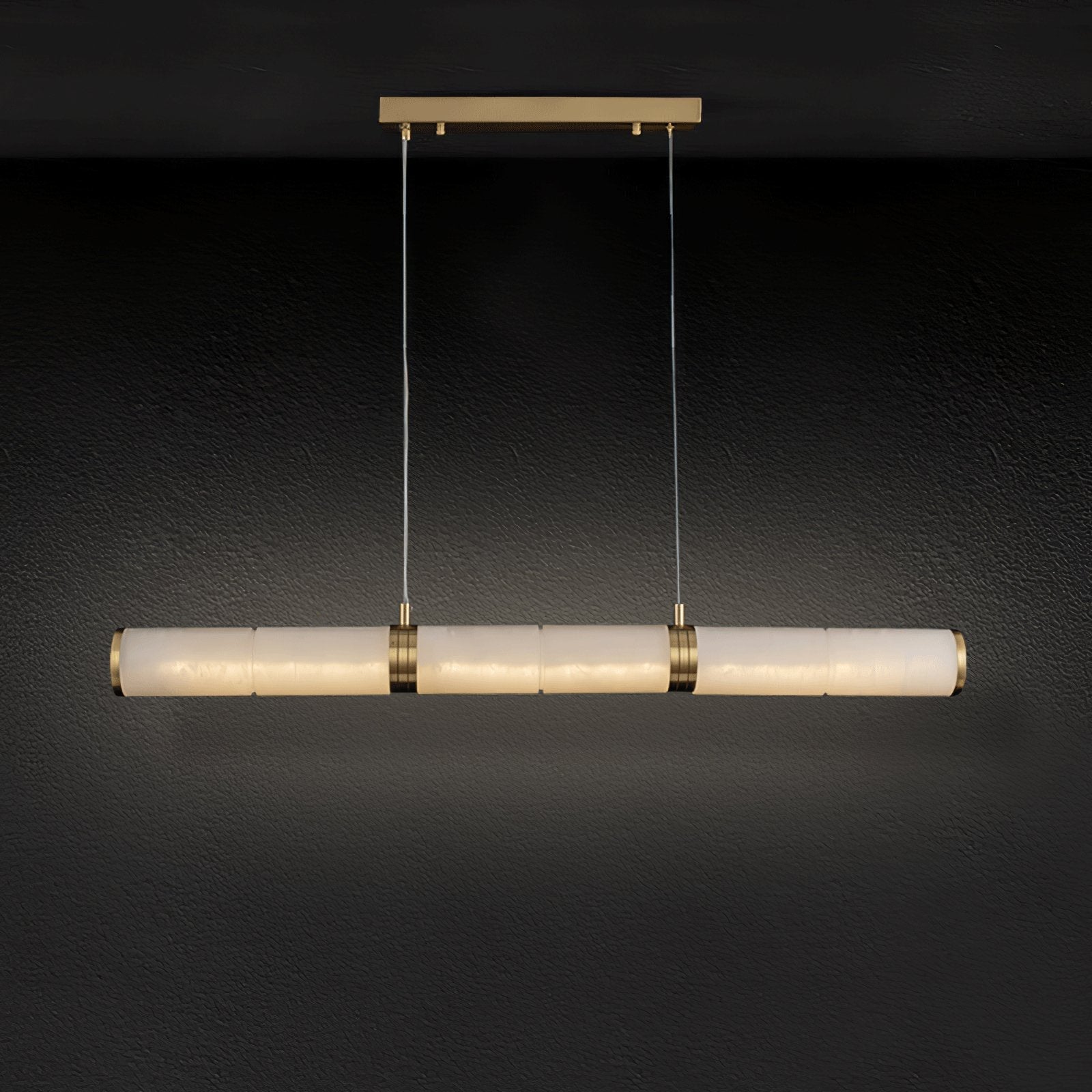 Eira Minimalist Alabaster Linear Pendant Light