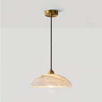 Ritta Dome Pendant Light Alabaster &Brass - Letslighting