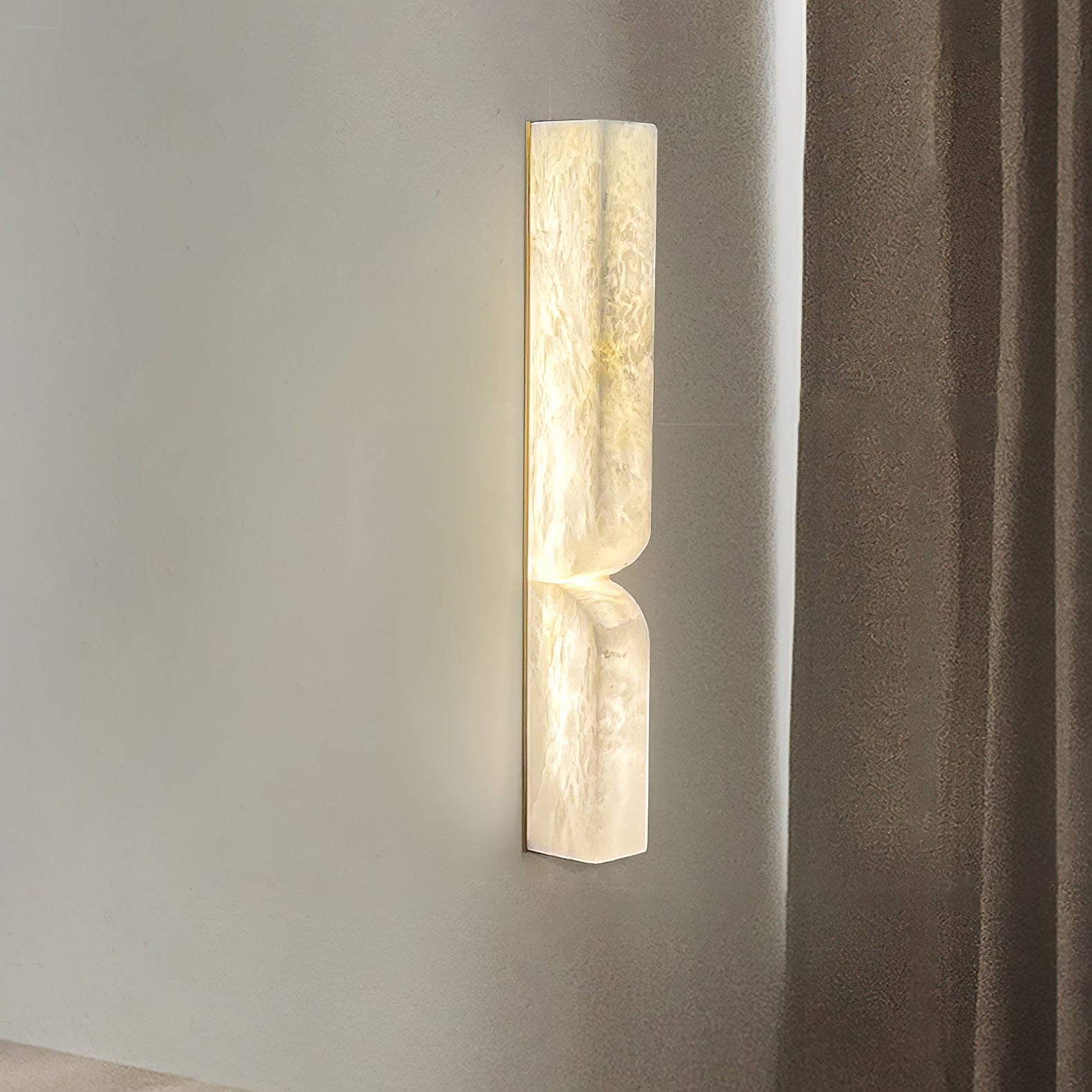 Lunaris Alabaster Rectangular Wall Lamp