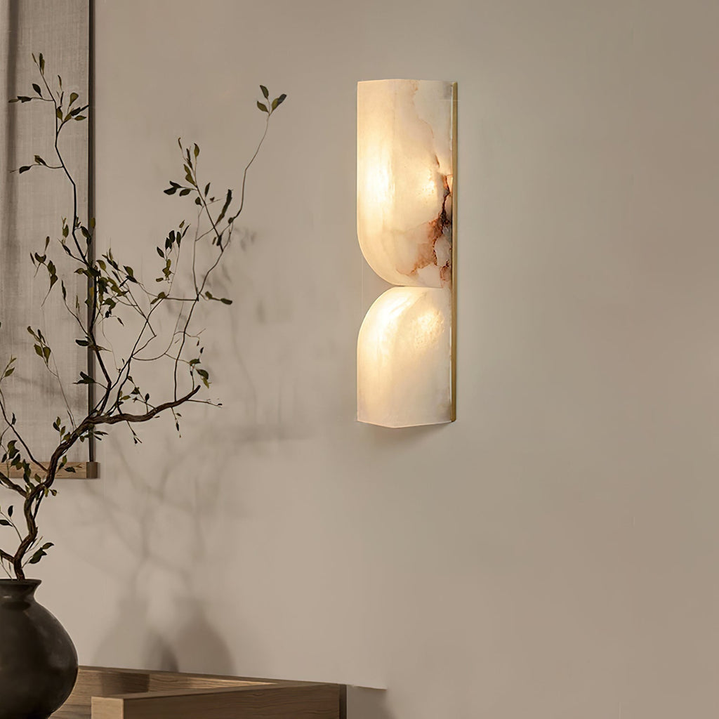 Lunaris Alabaster Rectangular Wall Lamp
