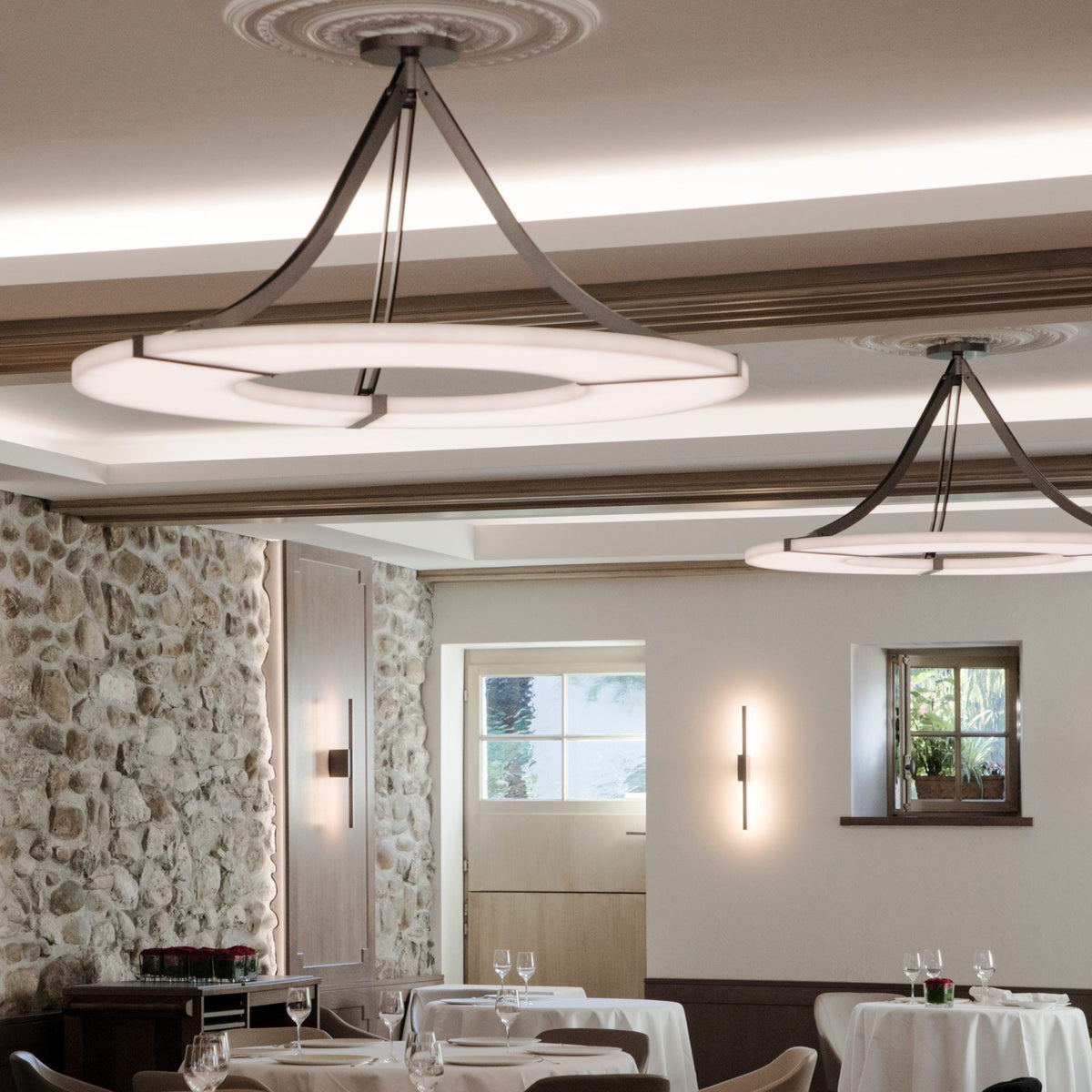 Althea Alabaster Ring Pendant Light Chandelier
