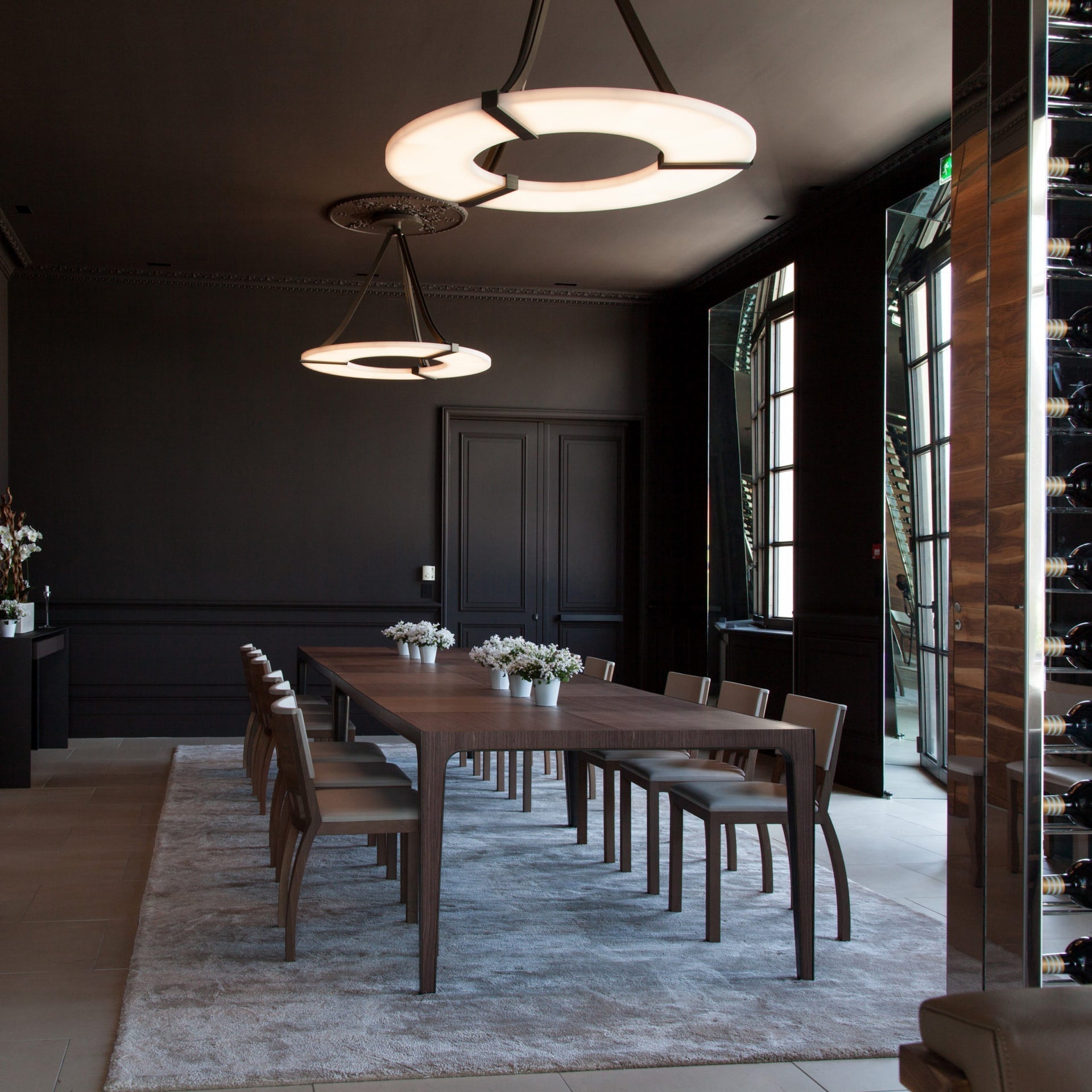 Althea Alabaster Ring Pendant Light Chandelier