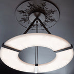 Althea Alabaster Ring Pendant Light Chandelier