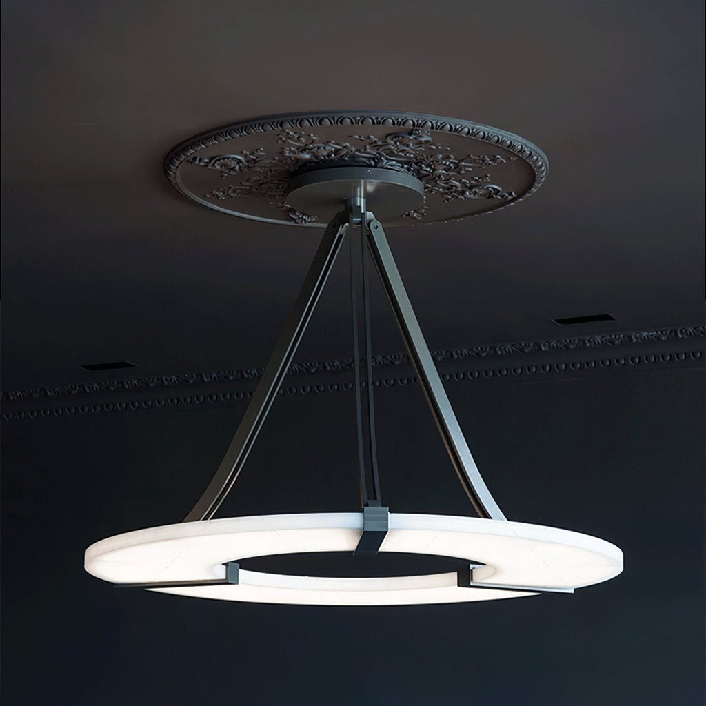 Althea Alabaster Ring Pendant Light Chandelier