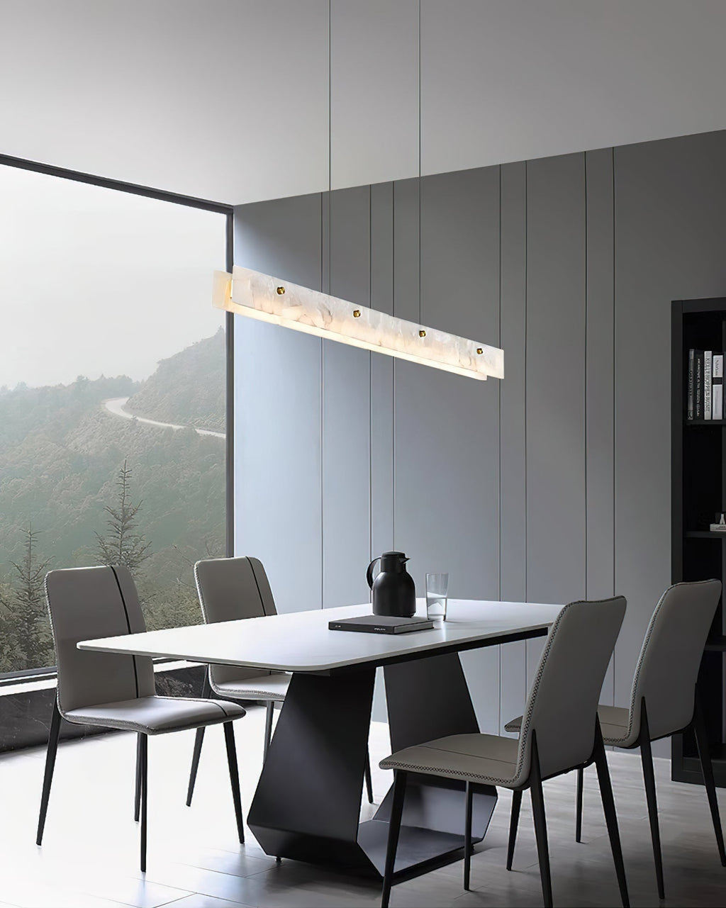 Alabaster  LED Modern Linear Pendant Light