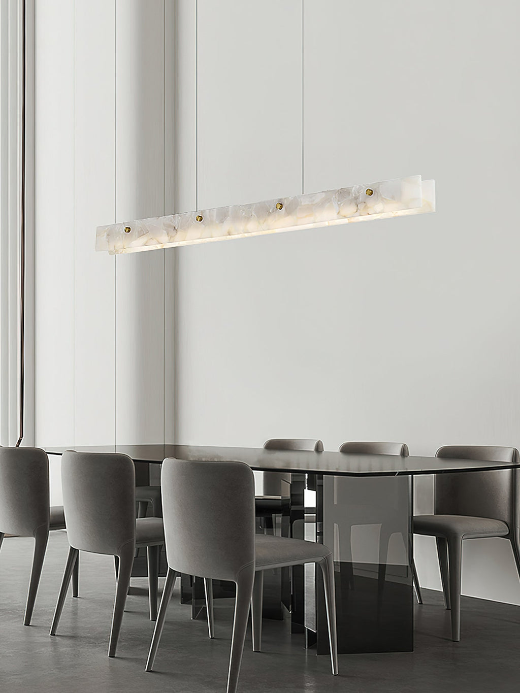 Alabaster  LED Modern Linear Pendant Light