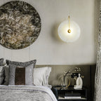 Elaris Alabaster Globe Wall Lamp
