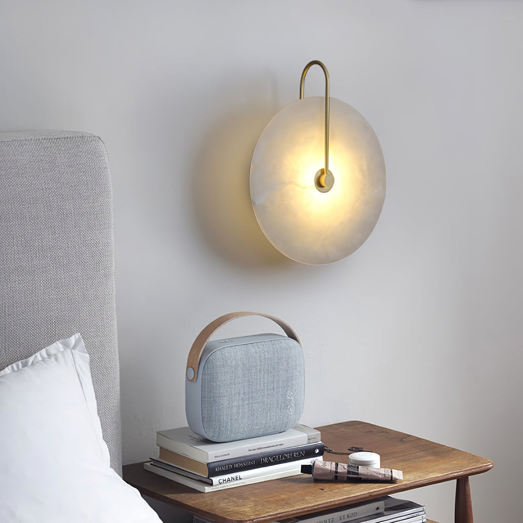 Elaris Alabaster Globe Wall Lamp