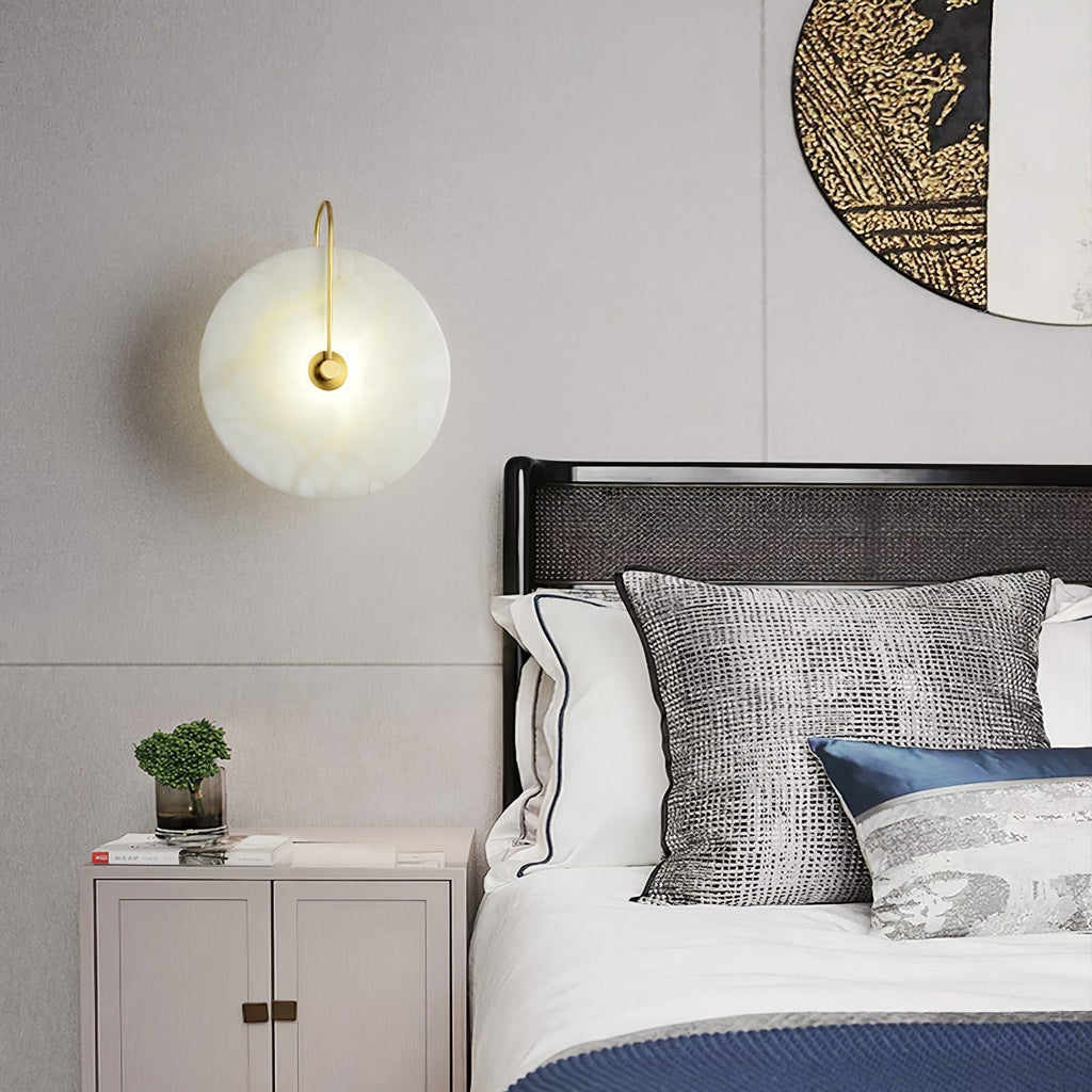 Elaris Alabaster Globe Wall Lamp