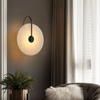 Kristy Alabaster LED Wall Lamp Round Iconic Circular