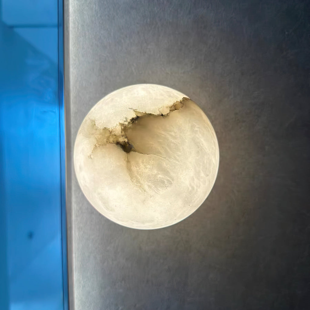 Kristy Alabaster Mini Orb Wall Lamp