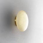 Vanorara Minimalist Alabaster Flush Mount Ceiling Light