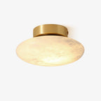 Vanorara Minimalist Alabaster Flush Mount Ceiling Light