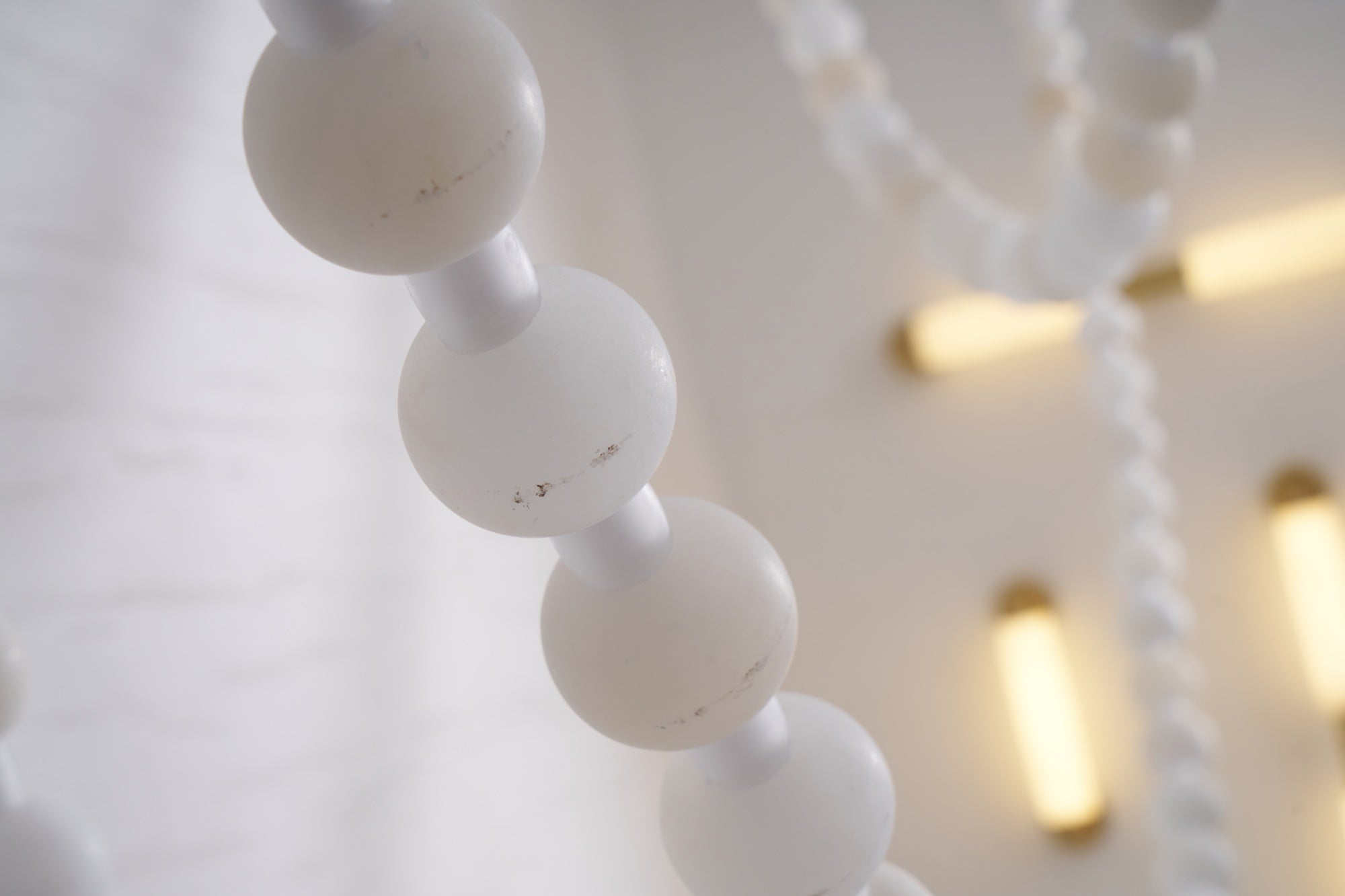 Alabaster Contemporary Metal Chandelier