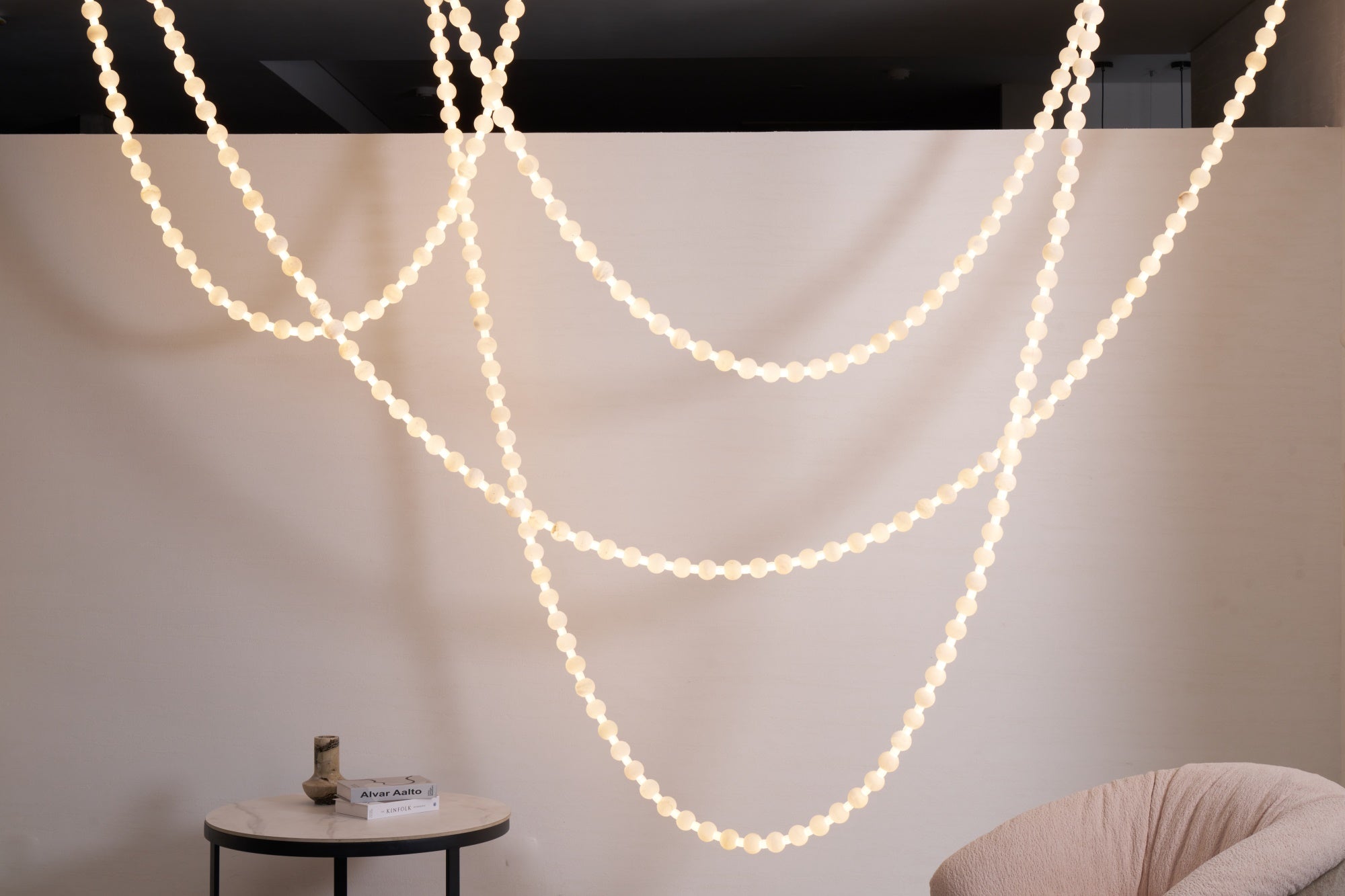 Alabaster Contemporary Metal Chandelier