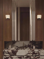 Alabaster Wall Lamp Staircase Sculptural Cubes