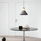Alain Pendant Lamp Chrome Glass Shade Adjustable Height Modern