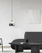 Alain Pendant Lamp Chrome Glass Shade Adjustable Height Modern