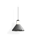 Alain Pendant Lamp Chrome Glass Shade Adjustable Height Modern