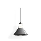 Alain Pendant Lamp Chrome Glass Shade Adjustable Height Modern