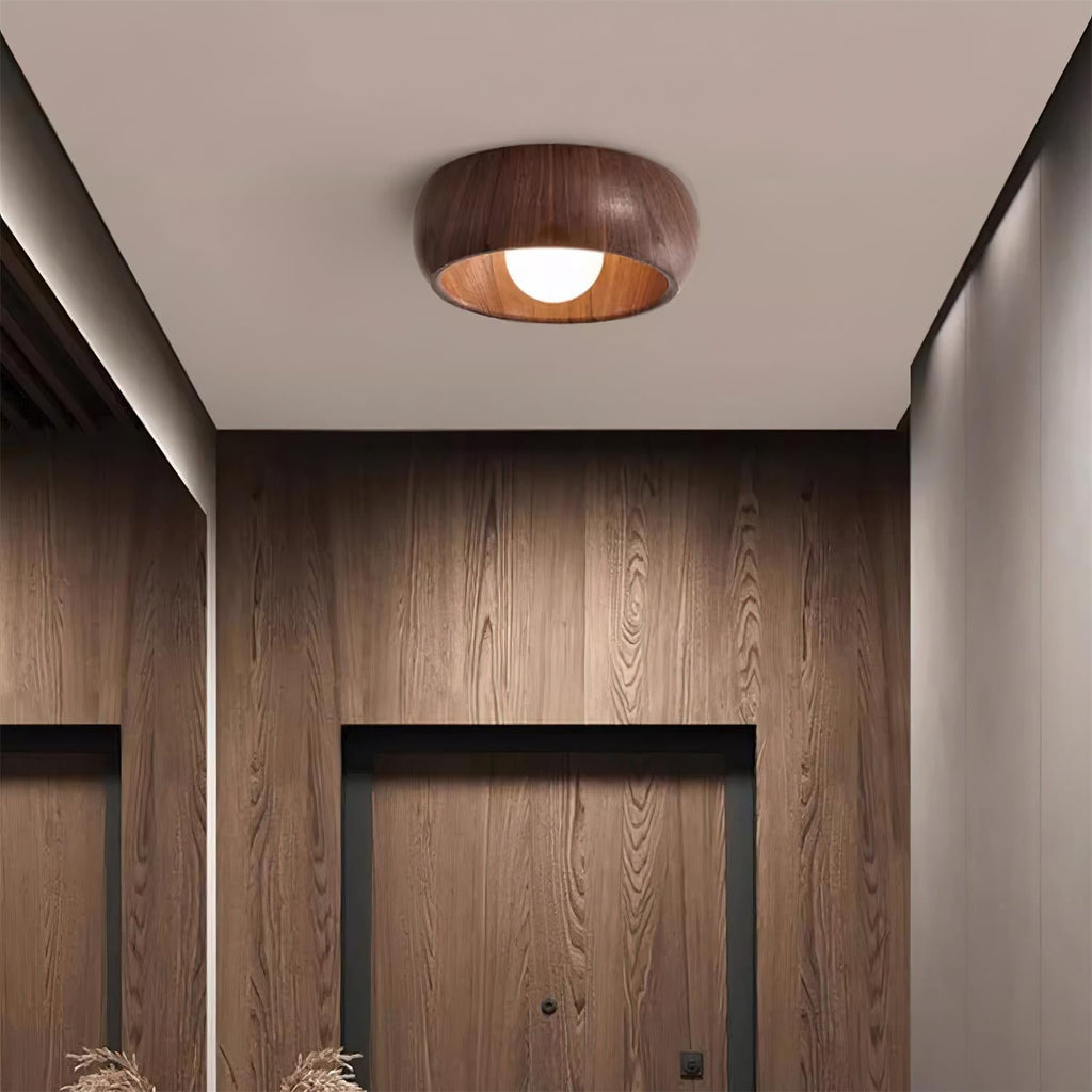Alana Minimalist Wood Finish Fixture Ceiling Light