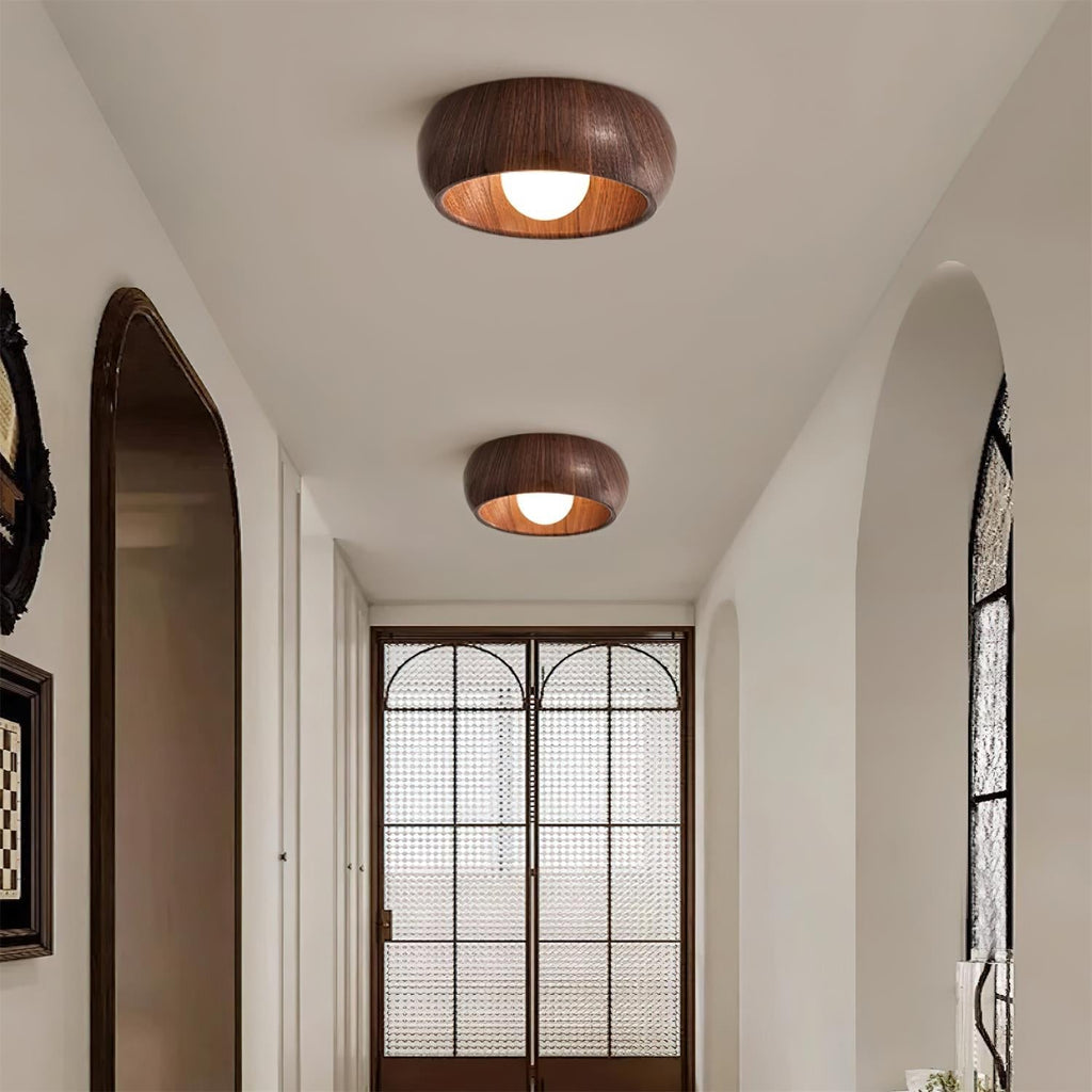 Alana Minimalist Wood Finish Fixture Ceiling Light