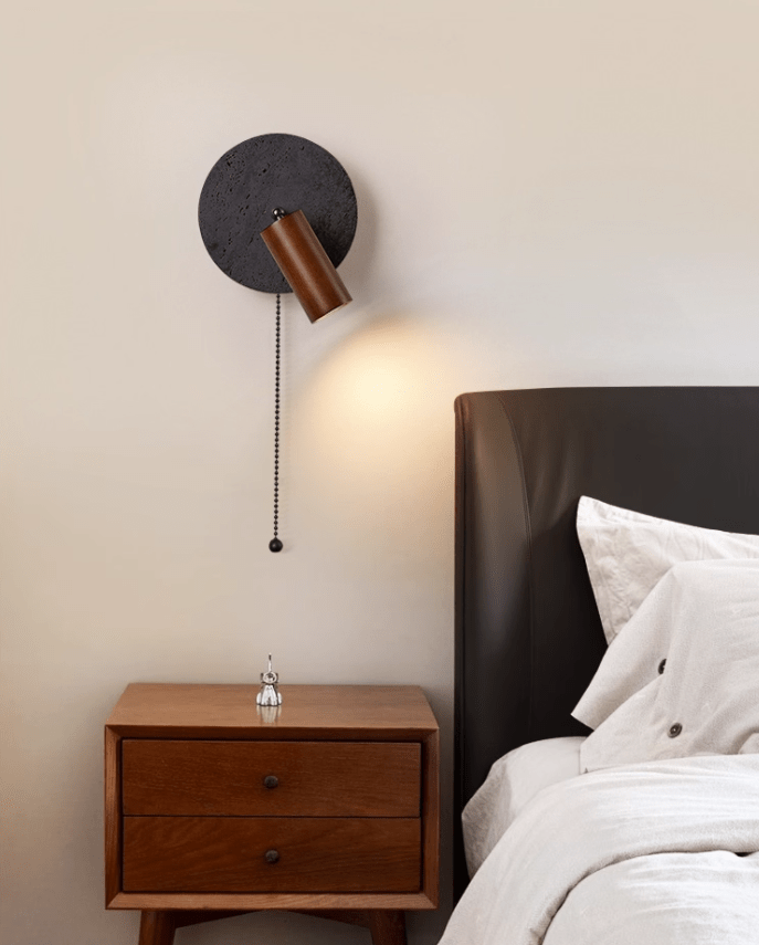 Alaric Industrial Travertine Wall Light