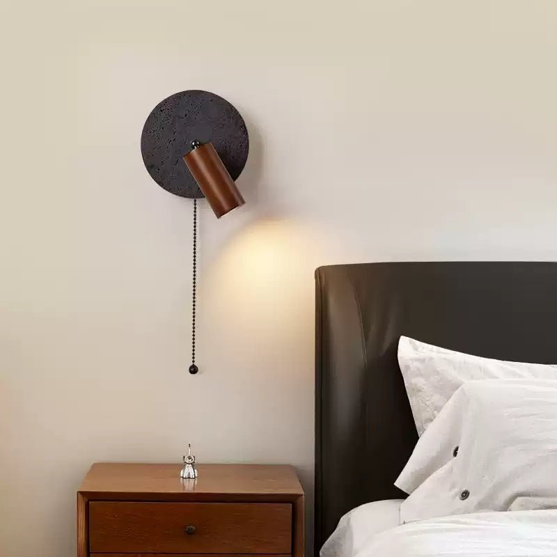 Alaric Industrial Travertine Wall Light