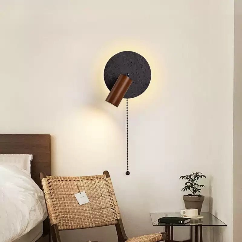 Alaric Industrial Travertine Wall Light